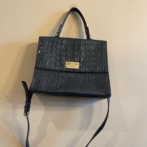 Vintage Navy Kate Spade Croc Embossed Bag